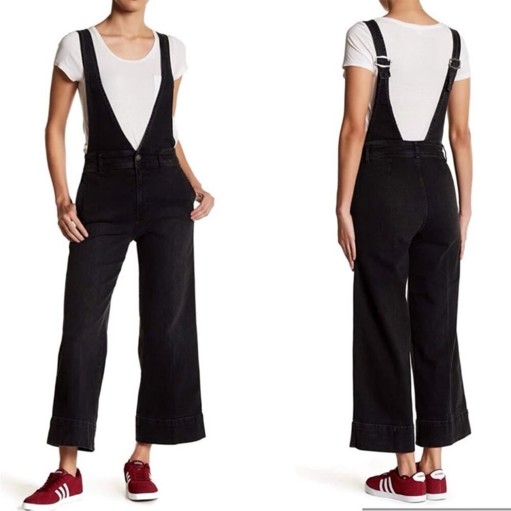 NWOT Free People Wide Leg A Line Jean Overalls Size 12